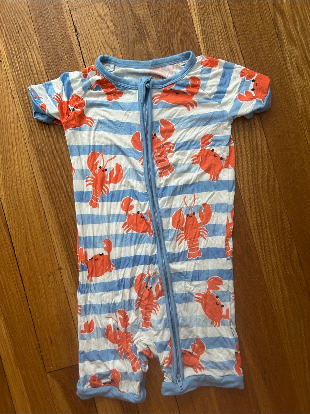 Little Sleepies Crustacean Crew Bamboo Shorty Zippy 18-24M Playwear
